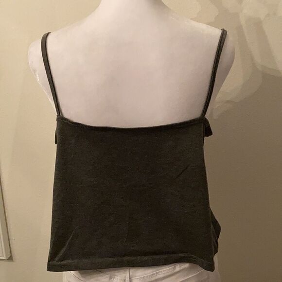 Shein size M grey crop graphic tank top “Lets sleep under the stars” EUC - Picture 4 of 8